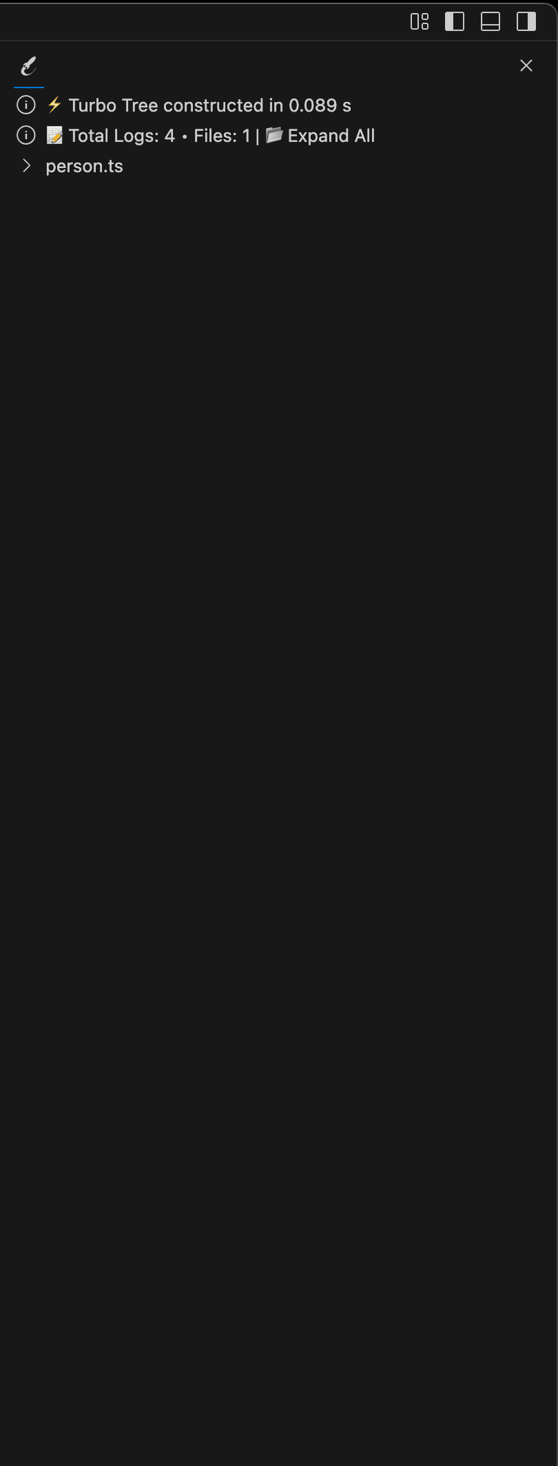 Turbo panel in secondary sidebar