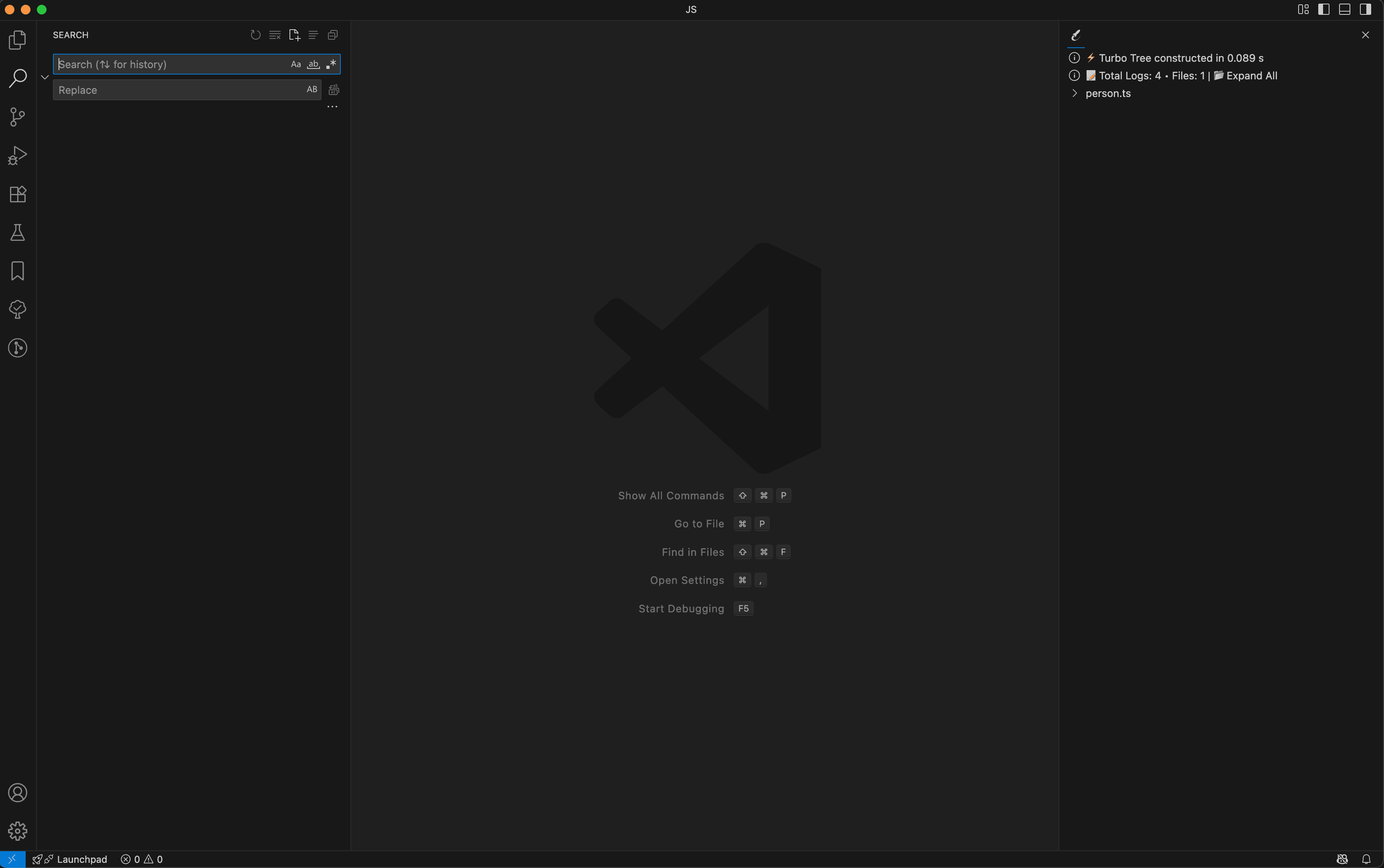 Turbo panel visible while coding using VSCode dual sidebars